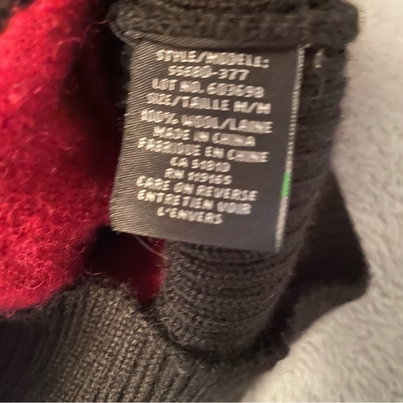 Tribal 100% Wool Sweater/Cardigan Size Medium Mock Neck-Large Buttons - Picture 9 of 10